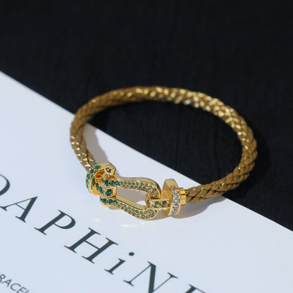[Luna Brilliance]FORCE 10 GOLD GREEN DIAMOND PAVED
