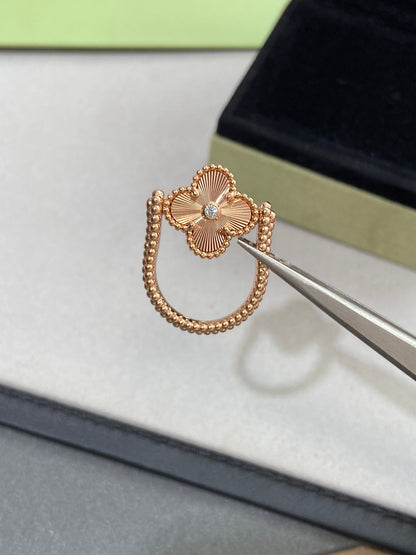 [LUXE]CLOVER RIVERSIBLE RING ROSE GOLD COLLECTION