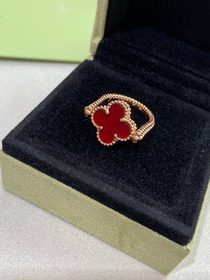 [Luna Brilliance]CLOVER RIVERSIBLE RING ROSE GOLD COLLECTION