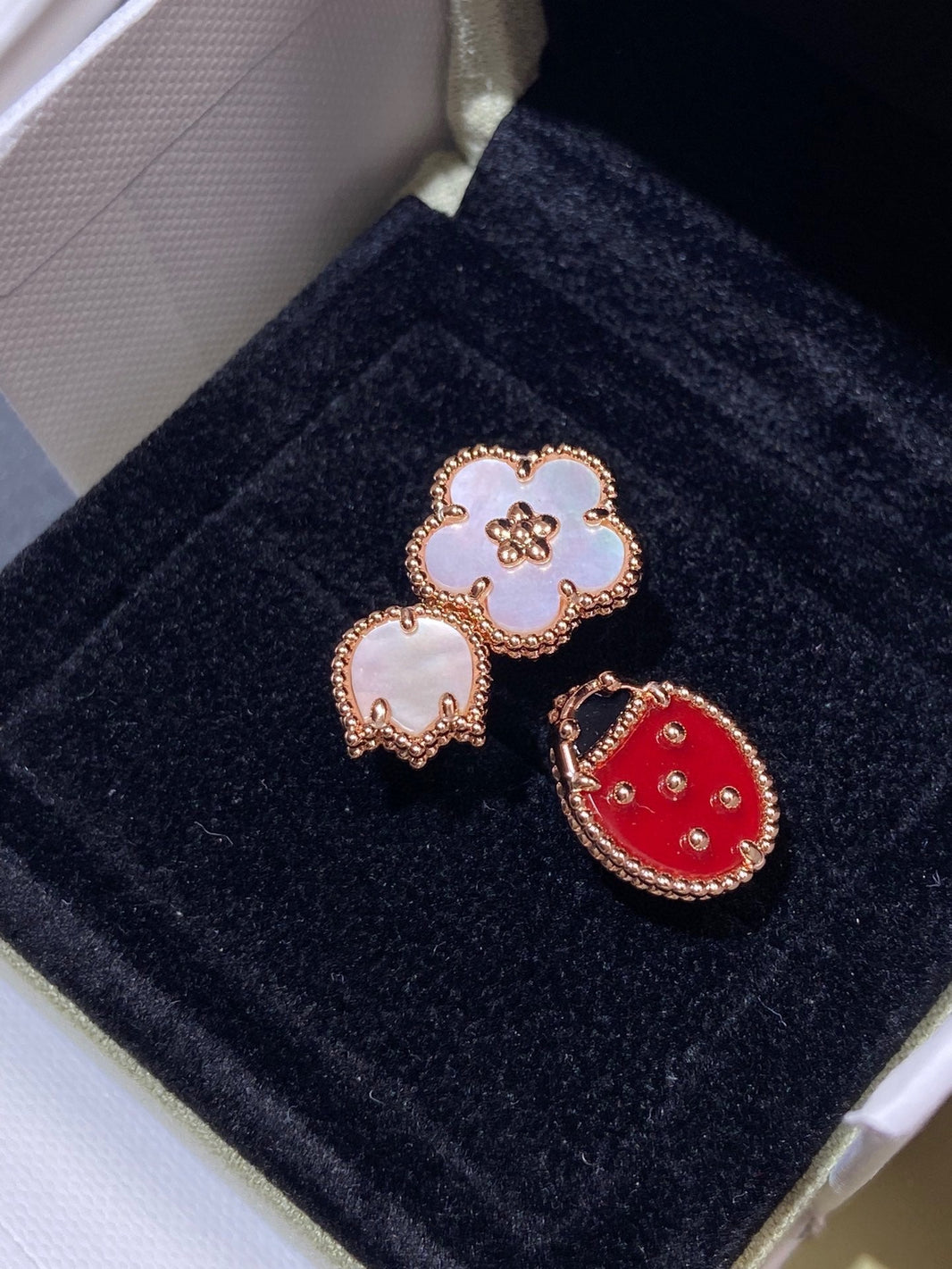 [Luna Brilliance]LUCKY 3 MOTIF ROSE GOLD RING