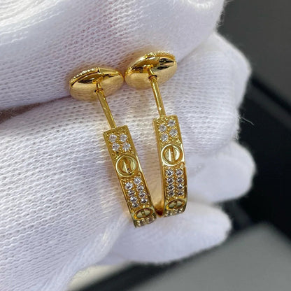[Luna Brilliance]LOVE EARRINGS 3.6MM DIAMOND PAVED
