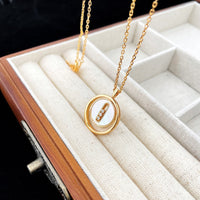 [Luna Brilliance]LUCKY MOVE MOP PINK GOLD NECKLACE