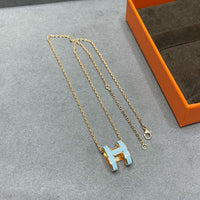[Luna Brilliance]POP H SKY BLUE NECKLACE