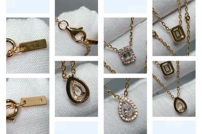 [Luna Brilliance]MY TWIN 2 ROW DIAMOND NECKLACE