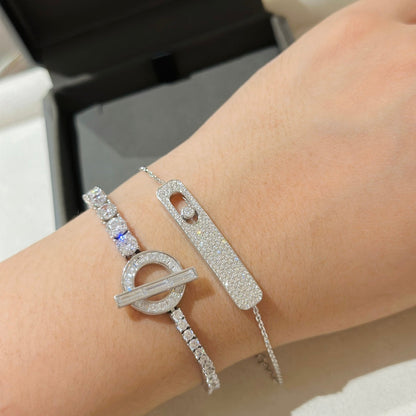 [Luna Brilliance]MOVE CLASSIQUE DIAMOND PAVED BRACELET