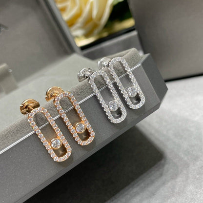 [LORA]MOVE UNO STUD DIAMOND PAVED EARRINGS
