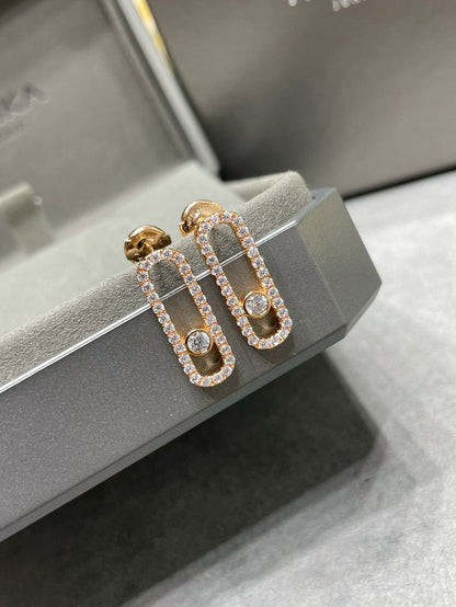 [Luna Brilliance]MOVE UNO STUD DIAMOND PAVED EARRINGS