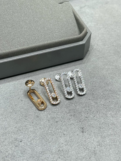 [LORA]MOVE UNO STUD DIAMOND PAVED EARRINGS