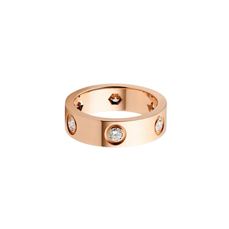 [Luna Brilliance]LOVE 5.5MM 6 DIAMOND RING