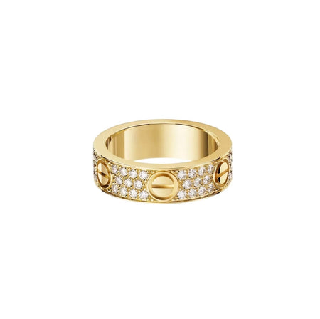 [Luna Brilliance]LOVE RING 5.5MM DIAMONDS PAVED