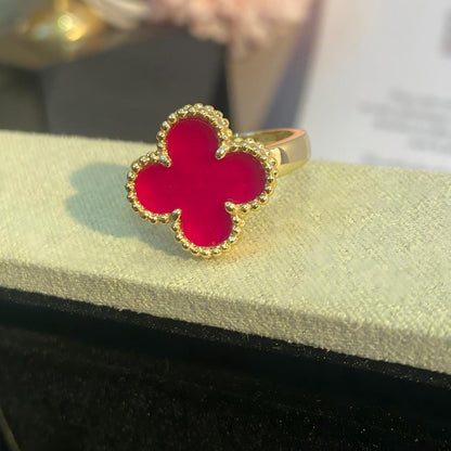 [Luna Brilliance]NEW CLOVER PINK ENAMEL RINGS