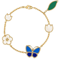 [Luna Brilliance]LUCKY SPRING BUTTERFLY 5 MOTIF BRACELET