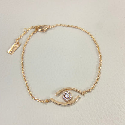 [Luna Brilliance]Lucky Eye Pave-Set Diamond Bracelet