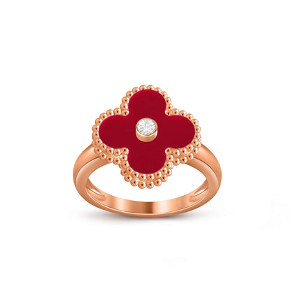 [LUXE]CLOVER DIAMOND RING ROSE GOLD COLLECTION