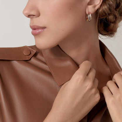 [Luna Brilliance]TRINITY ON DIAMOND CLASSIC EARRINGS