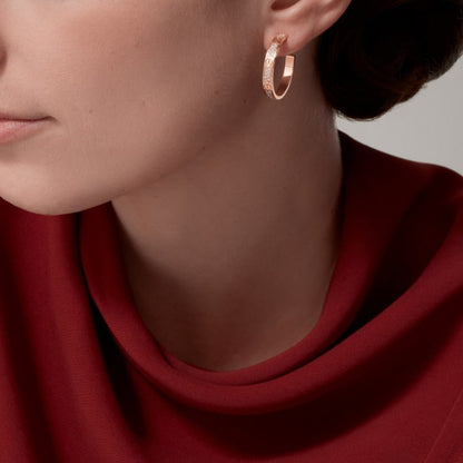 [Luna Brilliance]LOVE EARRINGS 3.6MM DIAMOND PAVED