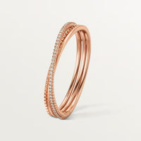 [Luna Brilliance]ETINCELLE HALF-PAVED DIAMOND BRACELET
