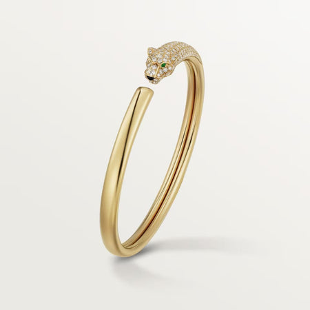 [Luna Brilliance]PANTHERE HALF DIAMOND OPEN BRACELET