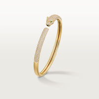 [Luna Brilliance]PANTHERE FULL DIAMOND OPEN BRACELET