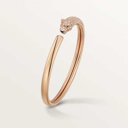[Luna Brilliance]PANTHERE HALF DIAMOND OPEN BRACELET