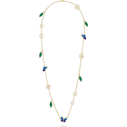 [Luna Brilliance]LUCKY SPRING BUTTERFLY 15 FLOWER NECKLACE