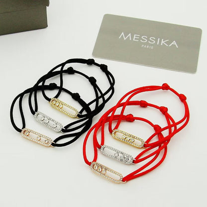 [Luna Brilliance]Messika Care(s) pink cord pavé bracelet