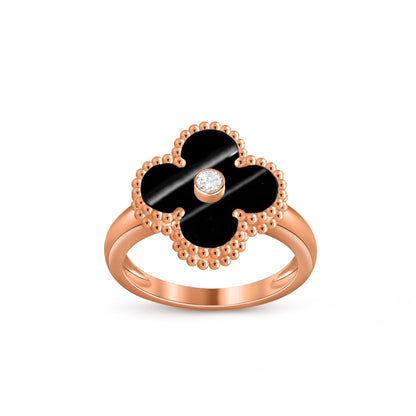 [LUXE]CLOVER DIAMOND RING ROSE GOLD COLLECTION
