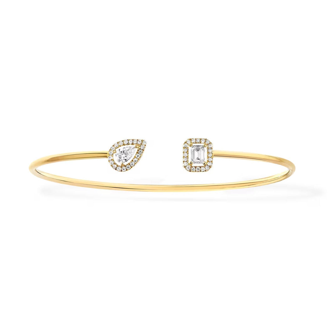 [Luna Brilliance]JONC FLEX MY TWIN TOI & MOI SILVER DIAMOND BRACELET
