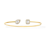 [Luna Brilliance]JONC FLEX MY TWIN TOI & MOI SILVER DIAMOND BRACELET