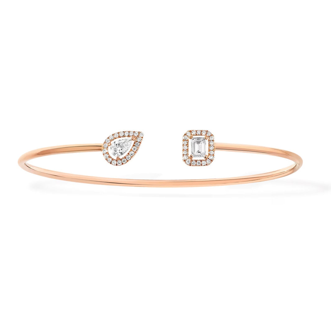 [Luna Brilliance]JONC FLEX MY TWIN TOI & MOI SILVER DIAMOND BRACELET