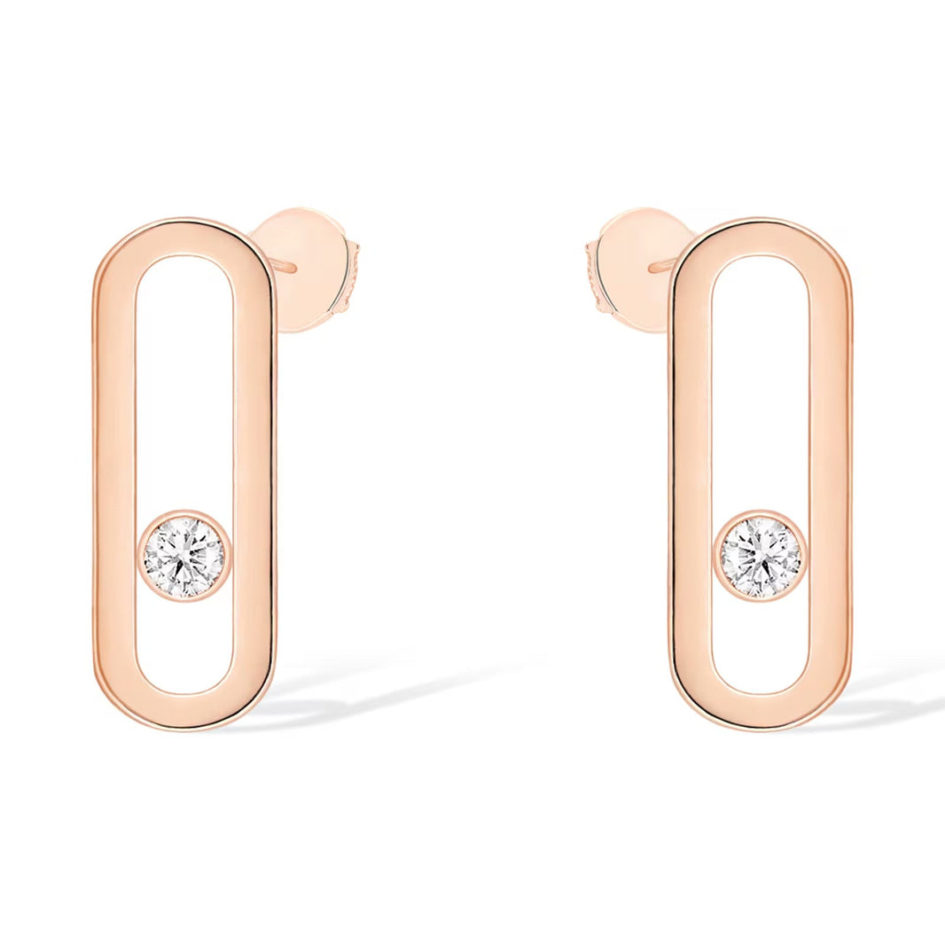[Luna Brilliance]MOVE UNO SMALL 1 DIAMOND EARRINGS