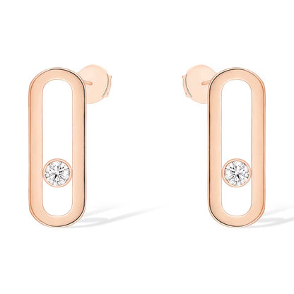 [Luna Brilliance]MOVE UNO SMALL 1 DIAMOND EARRINGS