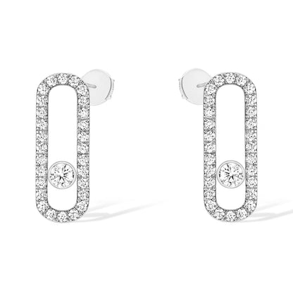 [Luna Brilliance]MOVE UNO STUD DIAMOND PAVED EARRINGS