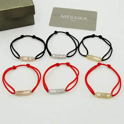 [Luna Brilliance]Messika Care(s) pink cord pavé bracelet