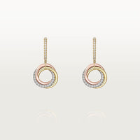 [Luna Brilliance]TRINITY HALF DIAMOND  EARRINGS