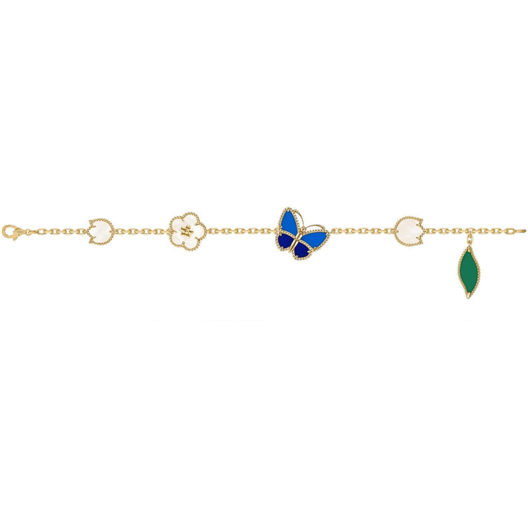 [LUXE]LUCKY SPRING BUTTERFLY 5 MOTIF BRACELET