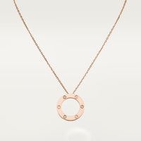[Luna Brilliance]LOVE NECKLACE 16MM 3 DIAMONDS