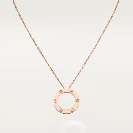 [Luna Brilliance]LOVE NECKLACE 16MM 3 DIAMONDS