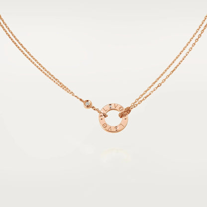 [Luna Brilliance]LOVE NECKLACE 16MM 2 DIAMONDS