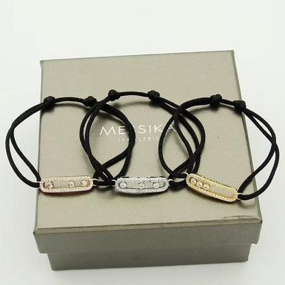 [Luna Brilliance]Messika Care(s) pink cord pavé bracelet
