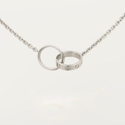 [Luna Brilliance]LOVE DOUBLE RING NECKLACE