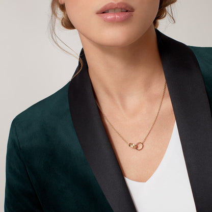 [Luna Brilliance]LOVE DOUBLE RING NECKLACE