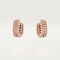 [Luna Brilliance]CLASH 9.2MM FULL DIAMOND DOUBLE ROW EARRINGS