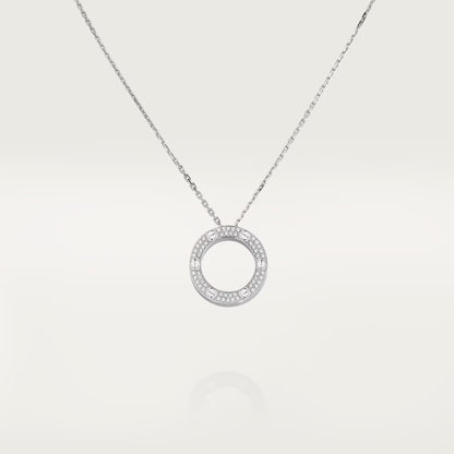 [Luna Brilliance]LOVE NECKLACE 16MM  FULL DIAMOND