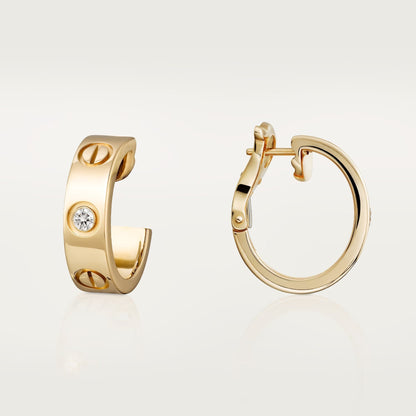 [Luna Brilliance]LOVE EARRINGS 5.7MM 2 DIAMONDS