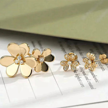 [Luna Brilliance]CLOVER COMOS GOLD DIAMOND RING