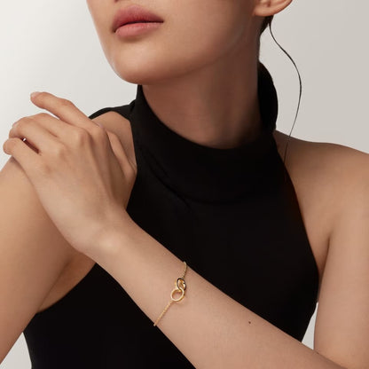 [Luna Brilliance]LOVE BRACELET DOUBLE RING