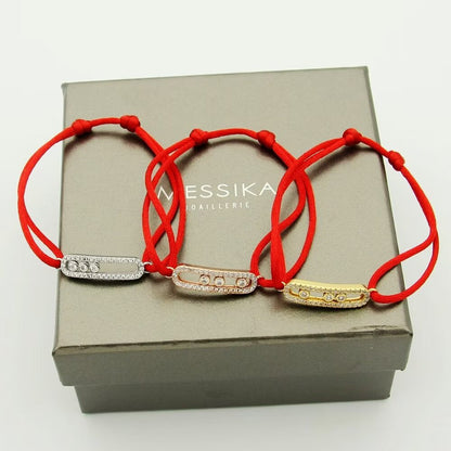 [Luna Brilliance]Messika Care(s) pink cord pavé bracelet