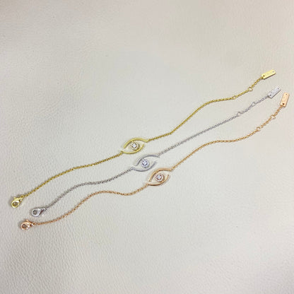 [Luna Brilliance]Lucky Eye Pave-Set Diamond Bracelet