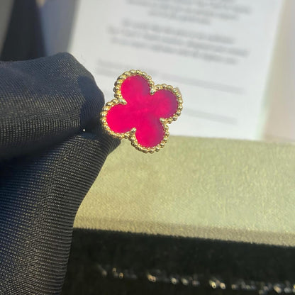 [Luna Brilliance]NEW CLOVER PINK ENAMEL RINGS